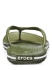 Crocs Zehentrenner "Crocband" in Khaki/ Weiß