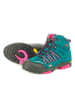 Trollkids Wanderschuhe "Lofoten Hiker Mid" in Dunkelgrün/ Pink