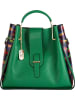 Anna Morellini Leder-Henkeltasche "Anna Signature #015" in Grün - (B)38 x (H)32 x (T)13 cm