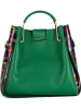 Anna Morellini Leder-Henkeltasche "Anna Signature #015" in Grün - (B)38 x (H)32 x (T)13 cm