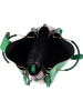 Anna Morellini Leder-Henkeltasche "Anna Signature #015" in Grün - (B)38 x (H)32 x (T)13 cm