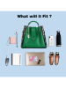 Anna Morellini Leder-Henkeltasche "Anna Signature #015" in Grün - (B)38 x (H)32 x (T)13 cm