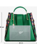 Anna Morellini Leder-Henkeltasche "Anna Signature #015" in Grün - (B)38 x (H)32 x (T)13 cm