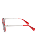 Polaroid Damen-Sonnenbrille in Rot-Silber/ Grau