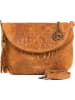 Lia Biassoni Leder-Umhängetasche "Endine" in Braun - (B)22 x (H)18 x (T)2 cm