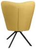THE HOME DECO FACTORY Fotel obrotowy "Washington" w kolorze musztardowym - 72 x 88 x 67 cm