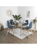 THE HOME DECO FACTORY 2-delige set: eetkamerstoelen "Scandinave" blauw - (B)46 x (H)86,5 x (D)52 cm