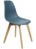 THE HOME DECO FACTORY Krzesła (2 szt.) "Scandinave" w kolorze niebieskim - 46 x 86,5 x 52 cm