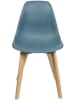 THE HOME DECO FACTORY 2-delige set: eetkamerstoelen "Scandinave" blauw - (B)46 x (H)86,5 x (D)52 cm