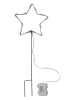 STAR Trading Ledtuinsteker "Neonstar" koudwit - (B)22 x (H)60 cm