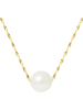Pearl Addict Złoty naszyjnik z perłą - dł. 42 cm