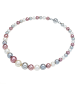 Perldesse Naszyjnik perłowy w kolorze srebrno-biało-jasnoróżowym - dł. 52 cm