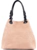 Lia Biassoni Leren schouderas beige - (B)34 x (H)29 x (D)21 cm