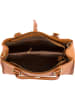 Lia Biassoni Leder-Henkeltasche in Cognac - (B)35 x (H)25 x (T)11 cm