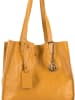 Lia Biassoni Leren schoudertas "Busento" geel - (B)34 x (H)28 x (D)12 cm