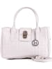 Lia Biassoni Leder-Henkeltasche in Weiß - (B)26 x (H)17 x (T)12 cm