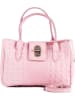 Lia Biassoni Leder-Henkeltasche in Rosa - (B)26 x (H)17 x (T)12 cm