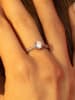 L instant d Or Witgouden ring "Brillant" met edelstenen