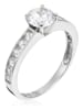 L instant d Or Witgouden ring "Brillant" met edelstenen