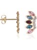 BY COLETTE Gold-Ohrstecker "Duo de pétales" mit Zirkonias