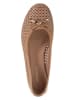 Wojas Leder-Ballerinas in Beige