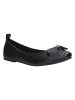 Wojas Leren ballerina's zwart