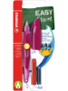 STABILO Schrijfleer-vulpen "Easy birdy"- veer A- linkshandigen- beskleurig/lichtroze