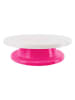 COOK CONCEPT Drehbare Tortenplatte in Weiß/ Pink- (H)7,8 x Ø 27,7 cm