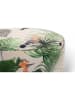 Lifa Living Pouf "Beau - Toekan" in Creme/ Grün - (H)38 x Ø 38 cm