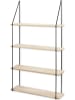 Lifa Living Wandregal "Alicante" in Hellbraun - (B)65 x (H)114 x (T)17 cm