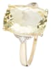 CARATELLI Gold-Ring "Green Hill" mit Diamanten