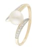 DIAMOND & CO Perlen-Gold-Ring "Fenoa" mit Diamanten