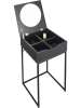 Rétro Chic Beistelltisch "Abbott" in Schwarz - (B)45 x (H)77 x (T)45 cm