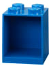 LEGO Wandregal "4 Knobs" in Blau - (B)15,9 x (H)47 x (T)16,1 cm