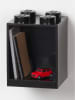 LEGO Wandregal "4 Knobs" in Schwarz - (B)15,9 x (H)47 x (T)16,1 cm