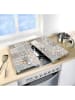 Wenko 2-delige set: fornuisafdekplaten "Tegel" beige/meerkleurig - (L)30 x (B)52 cm