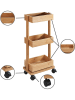 Wenko Trolley "Tortona" bamboe - (B)18 x (H)71,5 x (D)31 cm