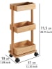 Wenko Trolley "Tortona" bamboe - (B)18 x (H)71,5 x (D)31 cm