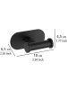 Wenko Roestvrijstalen wandhaak "Orea" zwart - (B)10 x (H)4,5 x (D)6,5 cm