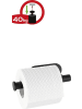Wenko Edelstahl-Toilettenpapierhalter "Orea" in Schwarz - (B)16 x (H)4,5 x (T)7 cm