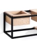 Tomasucci Regał ścienny w kolorze czarno-brązowym - 60 x 12 x 12 cm