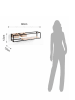 Tomasucci Wandmeubel bruin/zwart - (B)60 x (H)12 x (D)12 cm