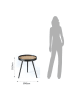 Tomasucci Beistelltisch in Schwarz/ Braun - (H)53,5 x Ø46 cm