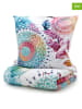 Hip Satijnen beddengoedset "Lyliane" turquoise/meerkleurig