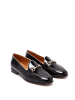 British Passport Leder-Mokassins in Schwarz