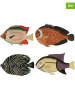 Madre Selva Podkładki stołowe (4 szt.) "Fishes" ze wzorem - szer. 12 cm