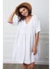 Joséfine Leinen-Kleid "Etsy" in Weiß