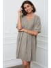 Joséfine Leinen-Kleid "Etsy" in Taupe