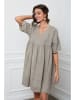 Joséfine Leinen-Kleid "Etsy" in Taupe