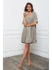 Joséfine Leinen-Kleid "Etsy" in Taupe